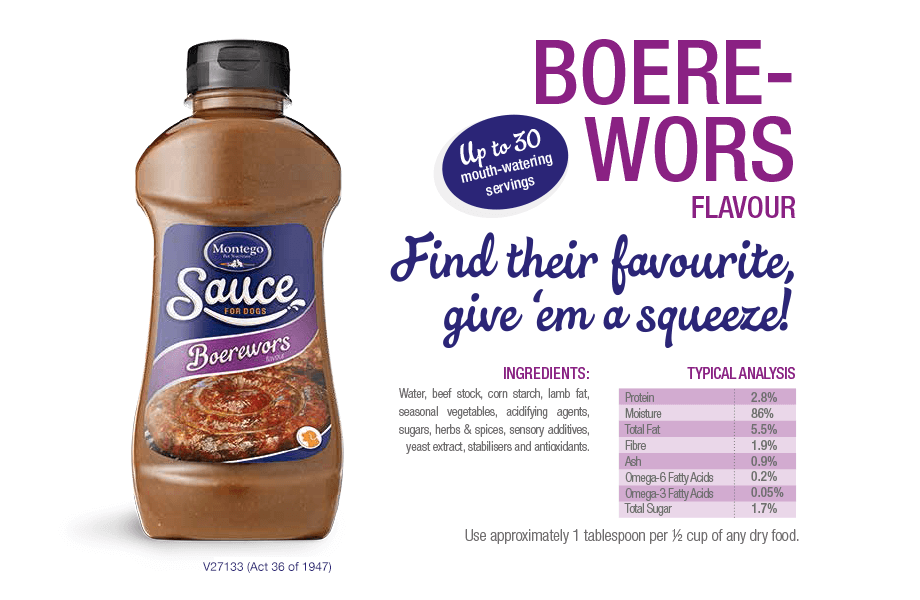 Boerewors Flavour Sauce for Dogs