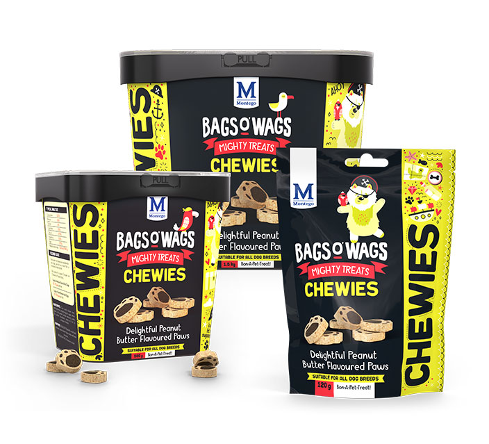 Bags o Wags – Delightful Peanut Butter Flavoured Paws Bags o Wags – Delightful Peanut Butter Flavoured Paws