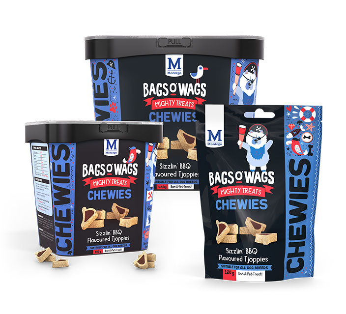 Bags o Wags – Sizzlin’ BBQ Flavoured Tjoppies Bags o Wags – Sizzlin’ BBQ Flavoured Tjoppies