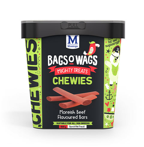 Bags o' Wags Chewies - Moreish Beef Flavoured Bars