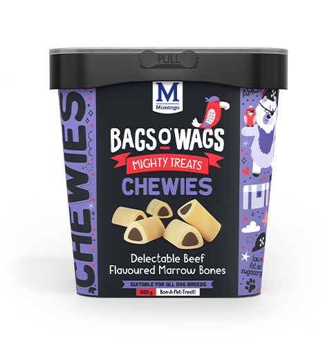 Bags o' Wags Chewies - Delectable Beef Flavoured Marrow Bones