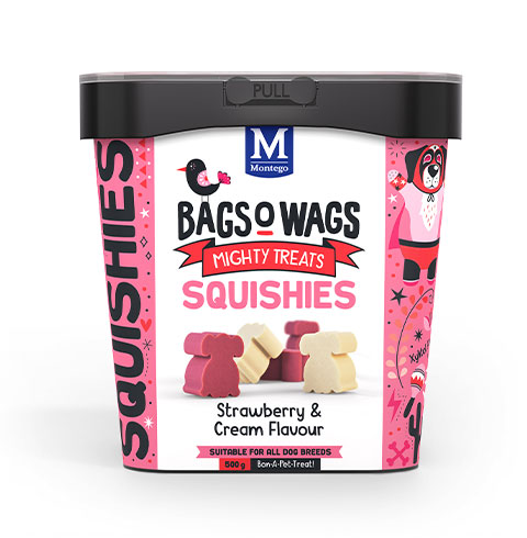 Bags o' Wags Squishies - Strawberry & Cream Flavour