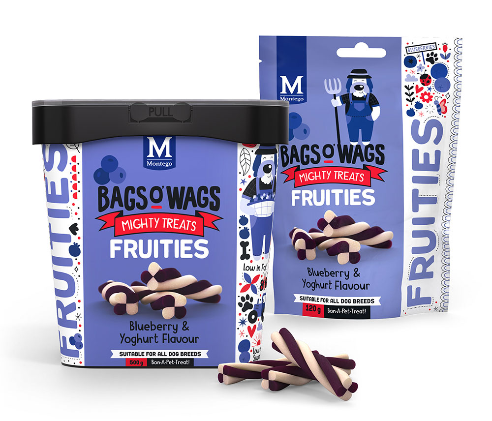 Bags o’ Wags Fruities - Blueberry & Yoghurt Flavour Bags o’ Wags Fruities - Blueberry & Yoghurt Flavour