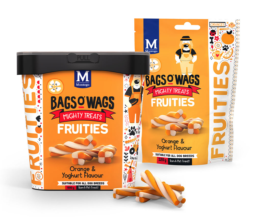 Bags o’ Wags Fruities - Orange & Yoghurt Flavour