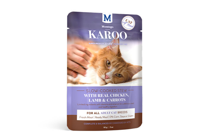 Karoo Adult Cat Wet Food - Chicken, Lamb & Carrots Pouch